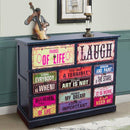 American Retro Combat Cabinet Living Room Side Cabinet Decoration Storage Cabinet Drawer Bedroom