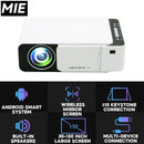 Home Projector T5/T6 Household Portable1080P LED Mini Projector HD Bluetooth WiFi Smart Android Home