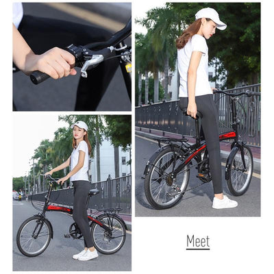 PIGEON Foldable Bicycle 20 Inch Variable Speed Folding Bike Ultra-light Road Bike