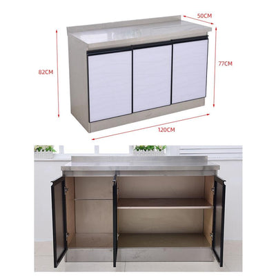 Stainless steel cabinet thickened kitchen stove sink cabinet