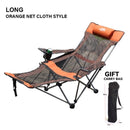 WONZOM Outdoor Foldable Chair Casual Portable Field Camping Chair Arm Chair Recliner Lounge Chair