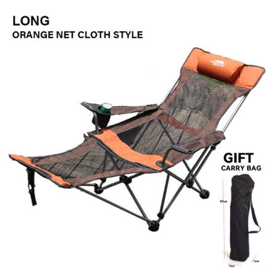 WONZOM Outdoor Foldable Chair Casual Portable Field Camping Chair Arm Chair Recliner Lounge Chair