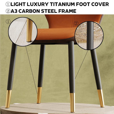 Dining Chair Waterproof Pu/Leather Dining Chair Living Room Leisure Chair Modern Backrest Chair