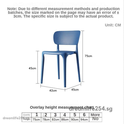 Plastic chair back adult thickened family Nordic dining chair student learning desk stool bedroom