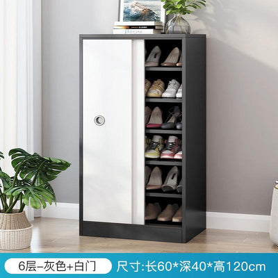 Shoe Rack Home Entrance Simple Modern High Vertical Sliding Door Shoe Rack Balcony Storage Solid