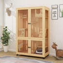 HERON Cat Cage Villa Solid Wood Luxury Home Cat Cabinet General Breeding Room Pet Room