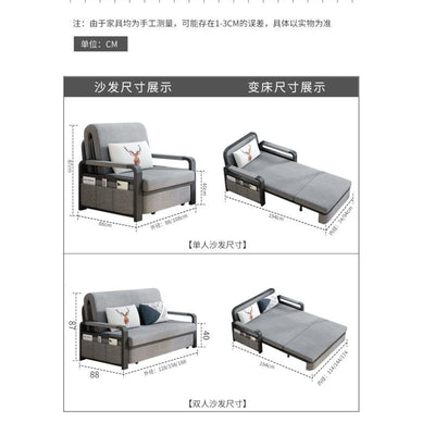 BEIMU Sofa Bed Foldable Single 0.8/1m Wide Small Family Living Room Balcony Sitting And Lying