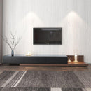 Nordic Tv Cabinet Tea Table Combination Black Walnut-colored Retractable Tv Cabinet Modern Simple