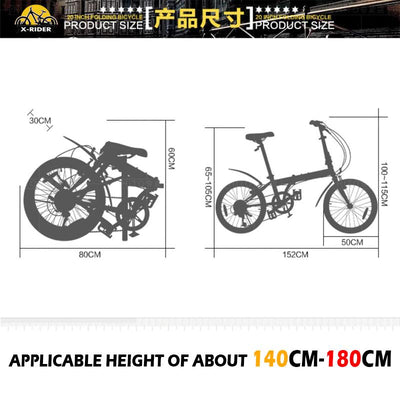 HITO Foldable Bicycle shimano Folding Bicycle Ultra-light Men's And Women's Folding Bike