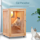 Cat Cage Villa Double-decker Three-story Display Cabinet Solid Wood Pet House