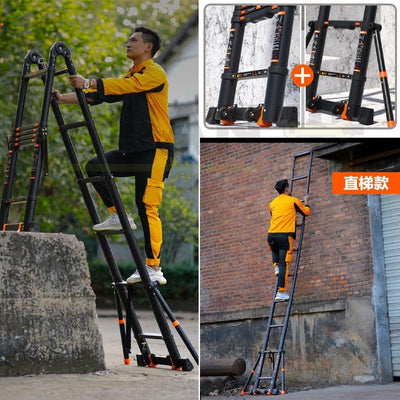 12🔥12 SHANJIE Anti-slip Reinforcement Telescopic Ladder Multi-functional Portable Engineering