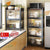 CAGK Kitchen Rack Storage Cabinet With Door Floor-standing Multi-layer Microwave Oven Pot Rack