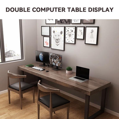 Study Table Hot Sale Wall Computer Home Bedroom Study Double Long Simple Solid Wood Desk 002.sg