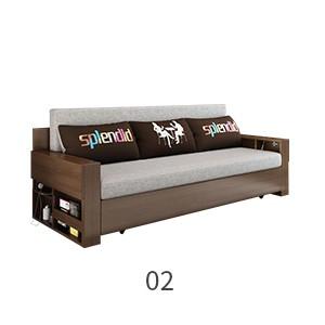 HQ Folding Sofa 1.25-2.05m Multifunctional Foldable Sofa Bed, Retractable Sofa Living Room