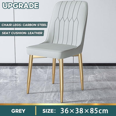 Nordic Flannel Dining Chair Living Room Leisure Chair Home Gold Leg Dining Chair Modern Hotel Chair