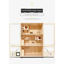 Closed Luxury Solid Four Wood Seasons Universal Double-layer Cabinet Home Cage Villa Cat House