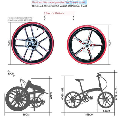 Hito 20 / 22 folding bicycle super light carrying aluminum alloy variable speed bicycle for male and