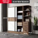 Solid 2021 with Wood Wardrobe Sliding Door Modern Simple Rental House Small Coat Cabinet Family