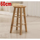 Solid Wood High Chair Fashion Home Chair Baby Booster Seat Creative Small Round Stool with Footrest