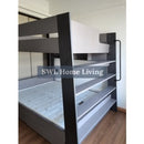 Lu Modern Double Decker Bunk Bed For Kids Adults Queen Bunk Bed With Drawer Mattress Set High