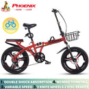 Phoenix🚴‍♀️Folding Bike Spot Road Bikes Ready Stockfolding Bicycles, Women''s Lightweight Portable