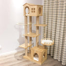 Climbing Wooden House Solid Wood Rack Space Capsule Luxury Summer Nest Cat Tree Large Multi-cat