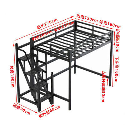 ARTISAM Bunk Bed 1.2m 1.5m 1.8m Loft Bed Elevated Bed Double Bed Dormitory Apartment Wrought Iron