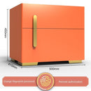 Ounes Invisible Table Smart Home Fingerprint Password Small Office All-steel Anti-theft Double Door