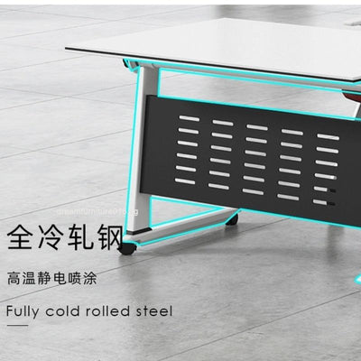 Training Tables And Chairs Multi-functional Office Folding Conference Table With Wheels