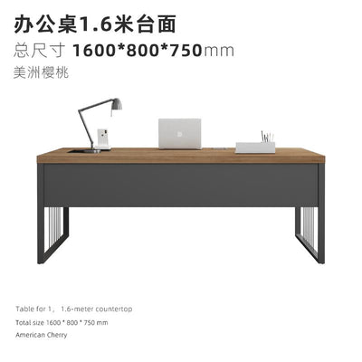 2021 Office Executive Table Simple Modern Single Computer Boss Desk Chair Combination