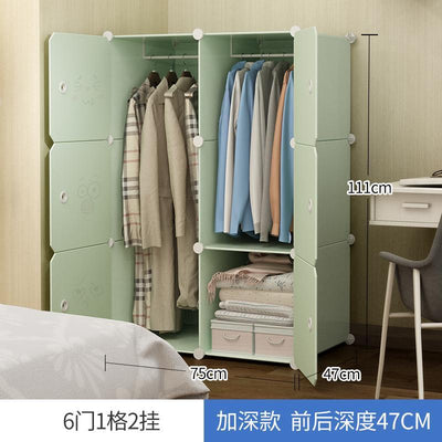 Simple Wardrobe PVC Plastic Bedroom Environmental Wardrobe Dormitory Wardrobe Organiser