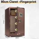 Pl Safe Box Fingerprint Home Password Office Safe Deposit Box Small Anti-theft Alarm Safes Bedside