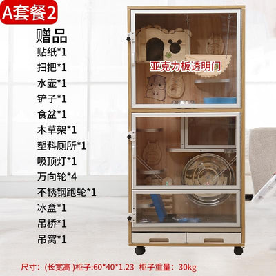 Byto 60cm Hamster Cage Large Space Hamster Villa Cage Washable Hamster Cage