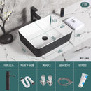 Nordic Bathroom Basin Toilet Round Square Washbasin Balcony Ceramic Sink