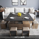 Coffee Table With Wheels Mobile Multifunctional Folding Dining Table With Chair Nordic Furniture