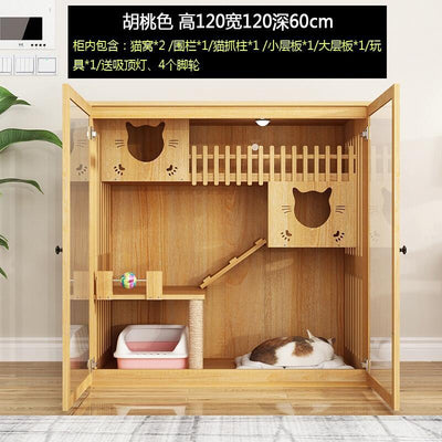 Cat Cage Solid Wood Cat Nest Cat Cage Villa Cat Cabinet Four Seasons General Apartment Luxury Cat