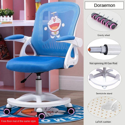 Adjustable Computer Chair Kids Cute Study Chair Home Mesh Swivel Lifting Children's Learning Office