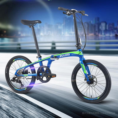 XDS Z3 Foldable Bicycle Aluminum Alloy 8 Speed Change 20 Inch Fast Folding Mini Light Bicycle For