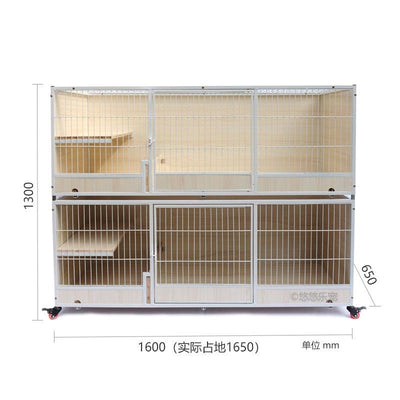 Pet Supplies Cabinet Breeding House Foster Cage Cat Three-layer Solid Wood Large Multi-storey Villa