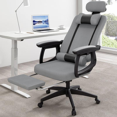 Reclining Computer Chair Office Chair With Emulsion Seat Backrest Ergonomic Massage Chair Home