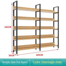 Steel And Wood Bookshelf Iron Shelf Floor Multi-storey Living Room Storage Shelf Display Shelf