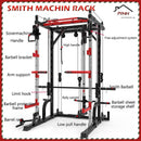 PYHH Smith Machine Squat Rack Gantry Fitness Home Comprehensive Training Device Free Squat Bench