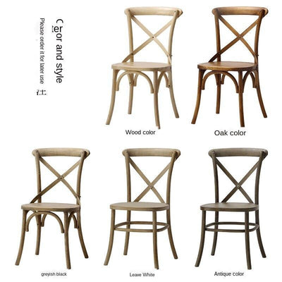 Solid Wood Dining Chair Simple Home Table Chair Fork Rattan Back Table Nordic Dining Room Chair Many