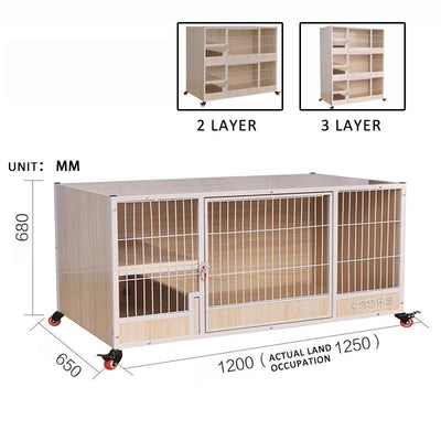 Cat Cage Solid Wood Cat Cage Three-storey Luxury Cat House Cat Villa Large Multi-storey Breeding Cat