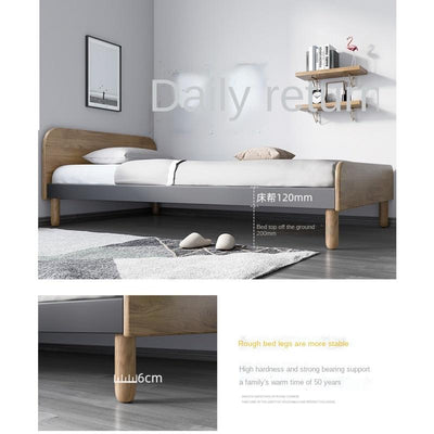 Single Bed Storage Bed 1.2m/1.5m Small Apartment Simple Modern Economic Storage Nordic Wind Bed