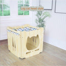 Pet Cat Cage With Hammock Nest Cat House Closed Delivery Room Tree Combination Cat Crawler Toys