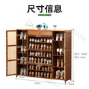 GC Shoe Cabinet Multi-layer Shoes Cabinet Household Solid Wood Shoes Shelf Door Entry Storage