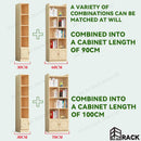 Book Shelf Solid Wood Bookshelf Cabinet Modern Simple Floor Bookcase Shelf Log Pine With Door Bay