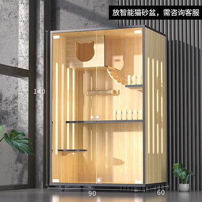 Cat Villa Cat Cage Household Double Deck Pet House Cat Cabinet Super Large Free Space Nest Indoor