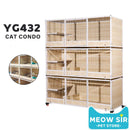 Cat Cage Solid Wood Cat Cage Three-storey Luxury Cat House Cat Villa Large Multi-storey Breeding Cat